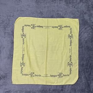 Vintage Bogus Basin Handkerchief Bandana 1978 McU Sports Boise Idaho Yellow